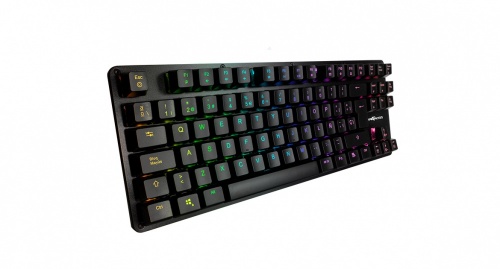 Teclado Mecanico Tkl Game Factor Rgb, Usb Negro, Switch Red Kbg500-rd, Game Factor